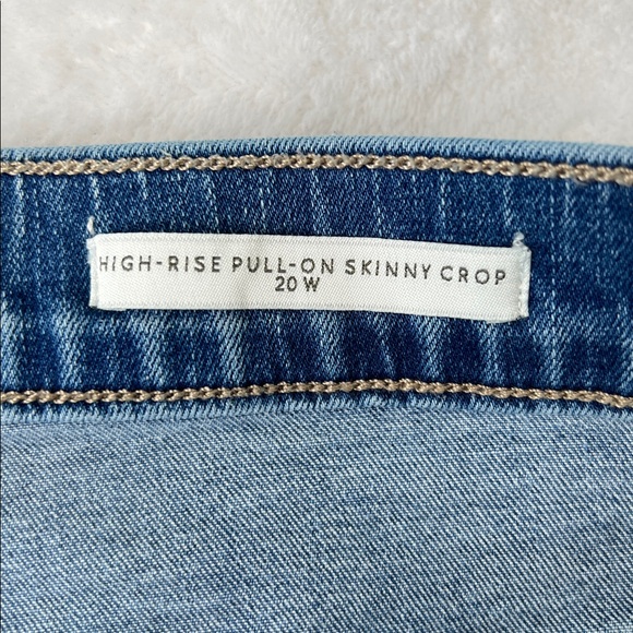 Wonderly Pull-On High Rise Skinny Crop Women's Blue Denim Jeans - 20W - Picture 3 of 11